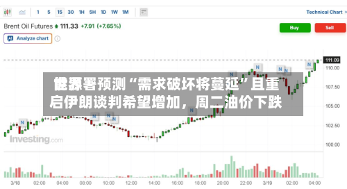 世界能源署预测“需求破坏将蔓延	”且重启伊朗谈判希望增加，周二油价下跌-第1张图片