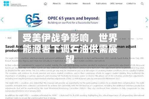 受美伊战争影响，世界能源署下调石油供需展望-第2张图片