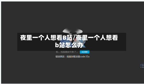 夜里一个人想看B站/夜里一个人想看b站怎么办-第3张图片