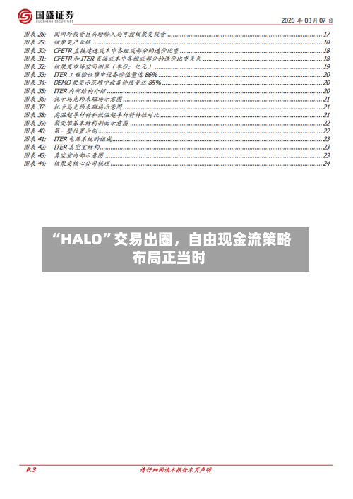 “HALO”交易出圈，自由现金流策略布局正当时