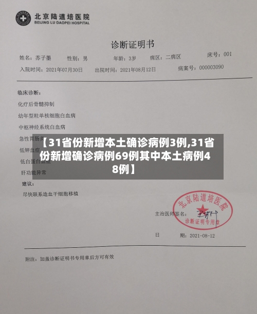 【31省份新增本土确诊病例3例,31省份新增确诊病例69例其中本土病例48例】