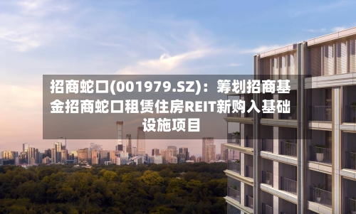 招商蛇口(001979.SZ)：筹划招商基金招商蛇口租赁住房REIT新购入基础设施项目
