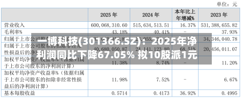 一博科技(301366.SZ)：2025年净利润同比下降67.05% 拟10股派1元
