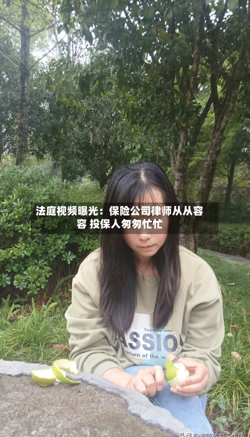 法庭视频曝光：保险公司律师从从容容 投保人匆匆忙忙
