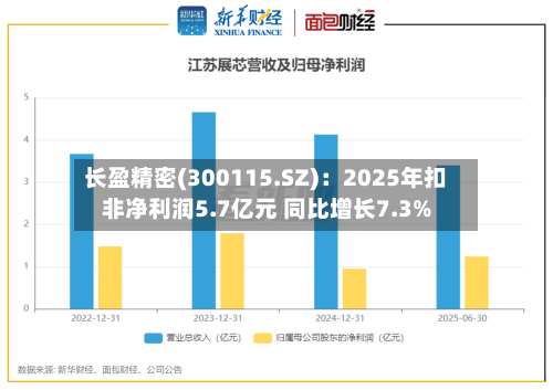 长盈精密(300115.SZ)：2025年扣非净利润5.7亿元 同比增长7.3%-第1张图片