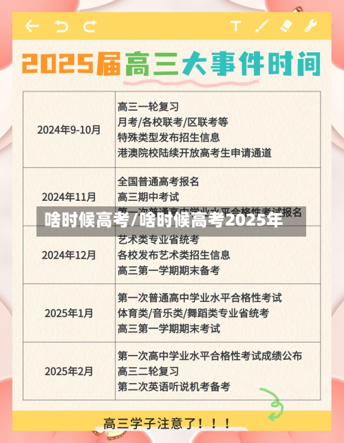 啥时候高考/啥时候高考2025年-第2张图片
