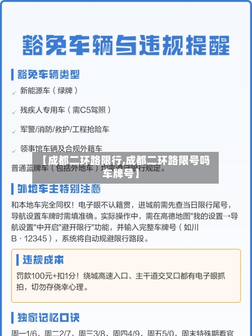 【成都二环路限行,成都二环路限号吗车牌号】-第1张图片