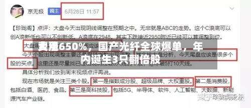 费用大涨650%，国产光纤全球爆单，年内诞生3只翻倍股-第1张图片