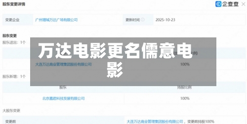 万达电影更名儒意电影-第3张图片