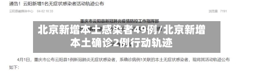 北京新增本土感染者49例/北京新增本土确诊2例行动轨迹-第1张图片