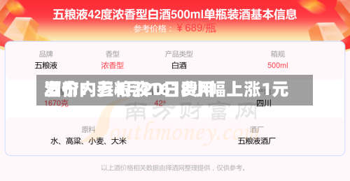 酒价内参4月20日费用发布：五粮液1618小幅上涨1元-第1张图片