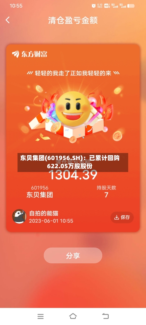 东贝集团(601956.SH)：已累计回购622.05万股股份-第1张图片