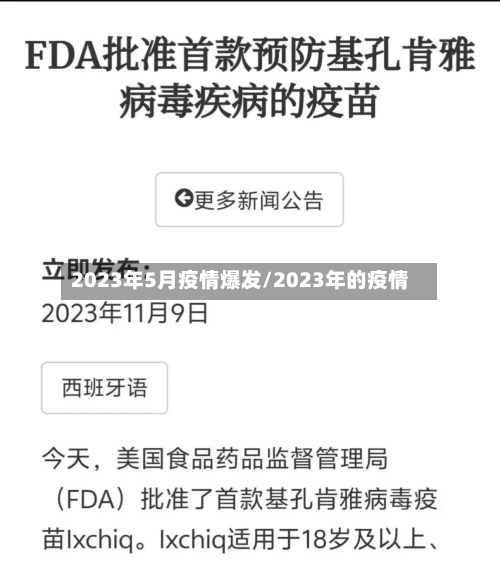 2023年5月疫情爆发/2023年的疫情-第3张图片