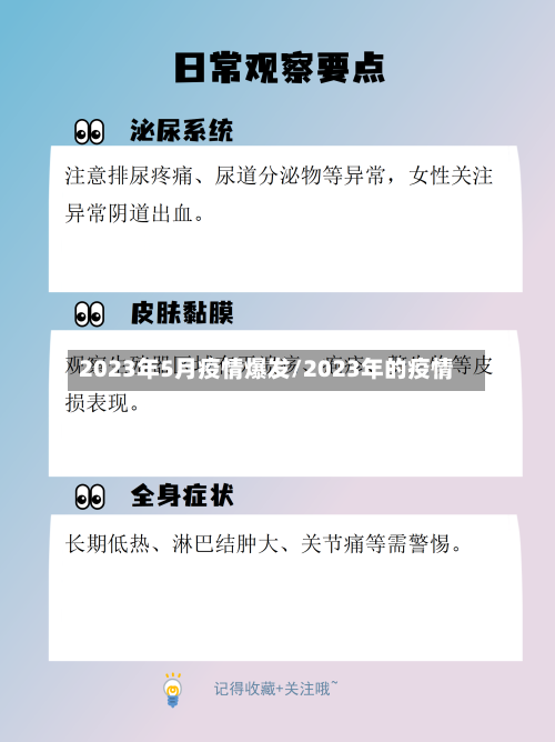 2023年5月疫情爆发/2023年的疫情-第1张图片