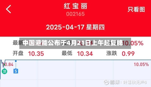 中国港能公布于4月21日上午起复牌-第1张图片