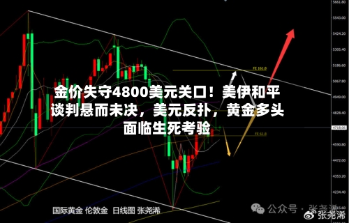 金价失守4800美元关口！美伊和平谈判悬而未决	，美元反扑，黄金多头面临生死考验-第1张图片