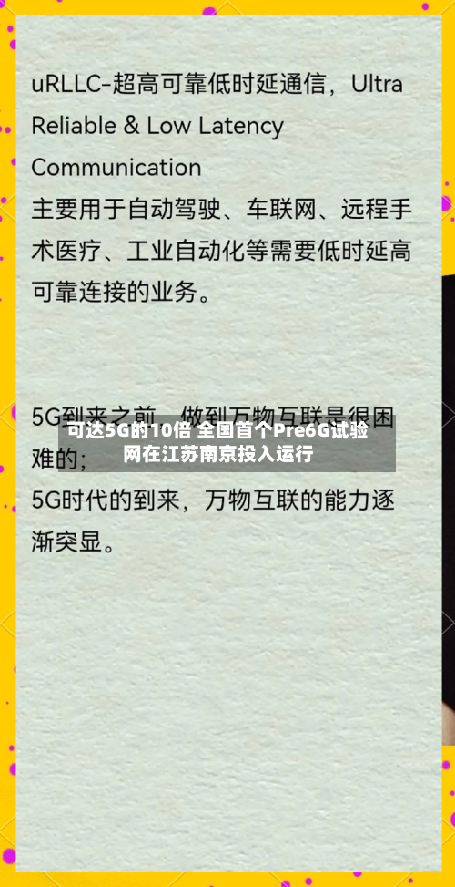 可达5G的10倍 全国首个Pre6G试验网在江苏南京投入运行-第3张图片