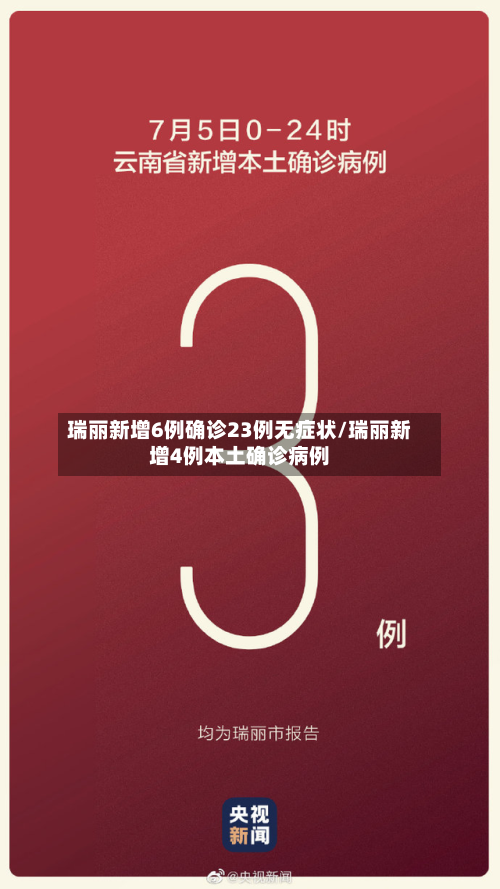 瑞丽新增6例确诊23例无症状/瑞丽新增4例本土确诊病例-第1张图片