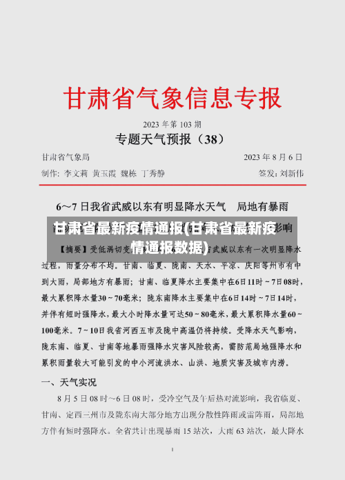 甘肃省最新疫情通报(甘肃省最新疫情通报数据)-第1张图片