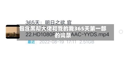 包含黑帮大佬和我的我365天第一部的词条-第3张图片