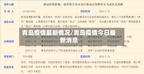 青岛疫情最新情况/青岛疫情今日最新消息-第3张图片