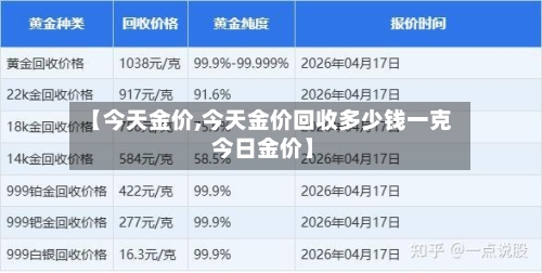 【今天金价,今天金价回收多少钱一克 今日金价】-第2张图片